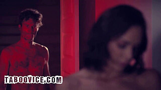 Lesbian Babe Fucks With a Homeless Stranger at The Cabin