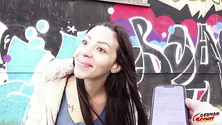 GERMAN SCOUT - Fat Cock Anal Sex at Pick Up Casting for Skinny Latina Giih Spanic