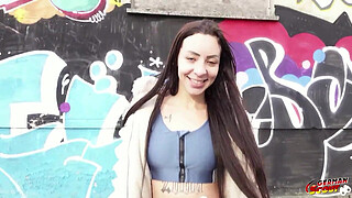 GERMAN SCOUT - Fat Cock Anal Sex at Pick Up Casting for Skinny Latina Giih Spanic