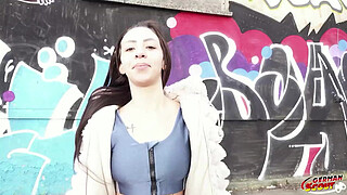 GERMAN SCOUT - Fat Cock Anal Sex at Pick Up Casting for Skinny Latina Giih Spanic