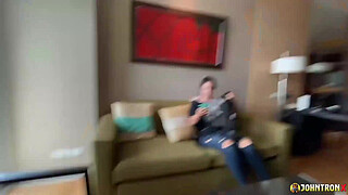 JohnTronX - Chubby Asian babe rides my cock in POV like a pro