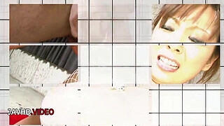 Lingerie clad Japanese Asuka gets intense fucking Facial with Toys