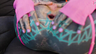 Thick COCK ANAL destroying wild horny HIPPIE whore