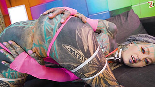 Thick COCK ANAL destroying wild horny HIPPIE whore