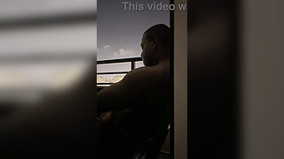 Blowjob on the hotel balcony with my roommate -amateur couple- nysdel