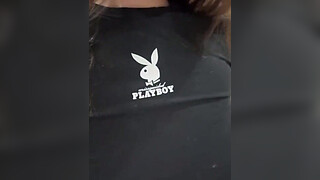 Stepmom with big tits in a short tank top