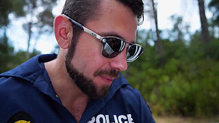 Got cumshots by two hot police officers all over my face