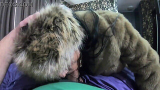 The Boss's Gift – Deep Blowjob, Fur Coat Play and Cum on My Body