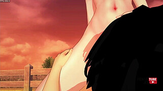 DanDaDan Hentai - Momo Blowjob and ridding Okarun's Dick - Japanese Asian Manga Anime Game Porn