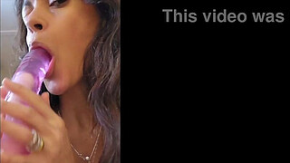 Hot milf tests her new pink dildo, see her thrust in her tight pussy