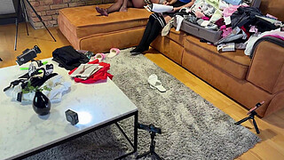 Two hot brunette MILF wives ignores a guy and they get bored and ignored