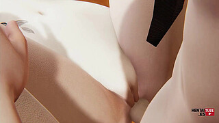 Chainsaw man Hentai - Passionate Encounter Denji x Power sex in a table - asian Japanese Anime Manga Game Porn