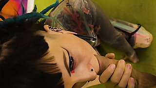 Goth Queen Teases Tiny Tits & Nipples Then Takes Rough Doggy, Dripping Facial Cumshot