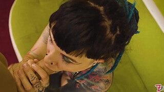 Goth Queen Teases Tiny Tits & Nipples Then Takes Rough Doggy, Dripping Facial Cumshot