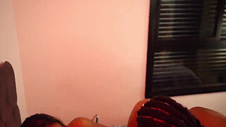 free big butt latina in threesome with ebony girl and alt boy