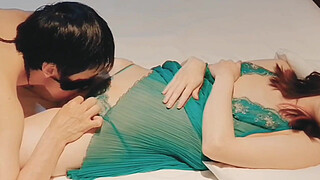 A slender, cute married woman wearing sexy green lingerie is made to climax in missionary position and cunnilingus. Home made amateur personal shooting kawasaki JK