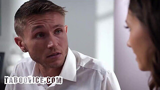 Brunette Stepsister Ask Her New Stepbrother To Creampie In Her Pussy