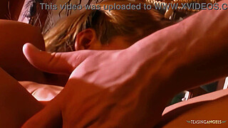 Two sexy blondes with small tits are sharing a dick in an anal sex adventure