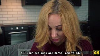 MATURE4K. Horny neighbour mistress seduced a young couple...