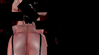 Big Tits Lucy in Latex BDSM Suit Rule34 Hentai - Enjoy Sitting Free Hands Blowjob, Intense Handjob While Sitting on Sofa with Close-Up Views, Deepthroat Glory Hole Mouth Fuck Ending with Massive Cumshot