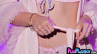 Skinny teen Lilly Redd poses in hot lingerie then strips slow and sexy!