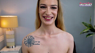 Tattooed Brunette Emma Wolfe Sloppy Deepthroat Then Hard Pussy Pounding!