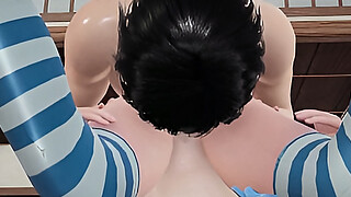 Sexy Anime Girl Ruby in Stockings 3D Animation - Intense Tight Pussy Fingering with Loud Moans, Hot Pussy Licking in Piledriver Pose, Big Vibrator Stimulation Leading to a Squirt Rule34 Hentai