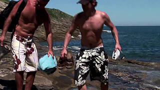 French blonde Babe in Outdoor 3some