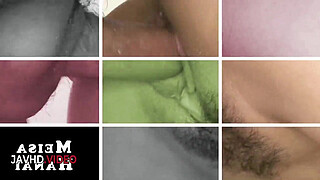 Threesome Japanese babe Meisa Hanai gives steamy blowjob then Creampie fucking ends Big tits