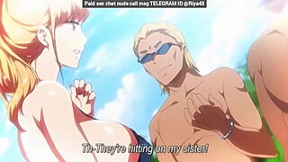 Taku public fucks his hentai milf stepsister in ocean tube