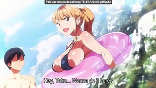 Taku public fucks his hentai milf stepsister in ocean tube