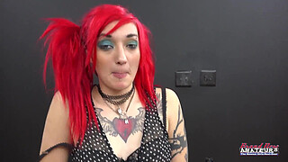 Skinny Inked Blonde Jackie Sloppy Deepthroat Then Hard Pussy Pounding