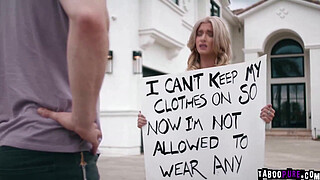 Naked teen Emma Rosie gets into a steamy fuck sesh with a complete stranger Derek Kage after taking her to his place