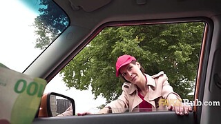 This Brunette Barista Slut Earned Her Tip On Her Knees