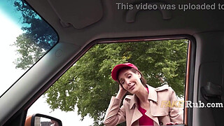 This Brunette Barista Slut Earned Her Tip On Her Knees