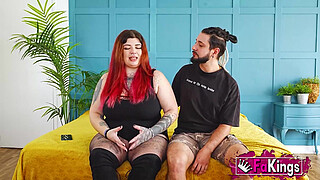 Prettiest plump alt girl milking Italian cocks. Leia Saez gets fucked on FAKings