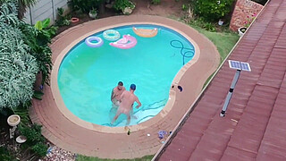 Flying around with my drone and the neighbours had an orgy in the swimming pool