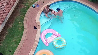 Flying around with my drone and the neighbours had an orgy in the swimming pool