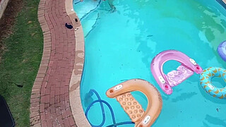 Flying around with my drone and the neighbours had an orgy in the swimming pool