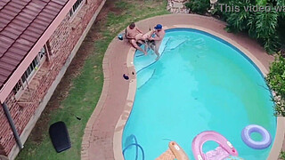 Flying around with my drone and the neighbours had an orgy in the swimming pool