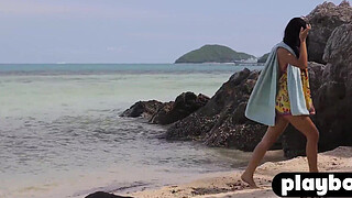 Big tits Asian teen hot outdoor posing so stunning babe exposed nice body