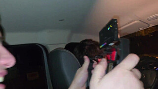 Dirty sluts sucking dick in the Uber before party! Knock Knock Stream