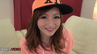 Fingering her wet slit Reon Otowa excites with Creampie cravings Naughty Asian babe Blowjob