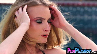 Sexy small tits teen passion posing and hot blonde enjoyed hot striptease