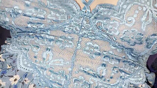 Samantha BBW in her blue lingerie being fucked