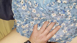 Samantha BBW in her blue lingerie being fucked