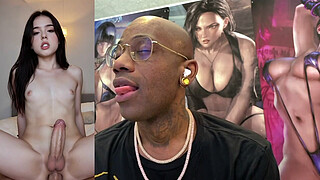 Transgender Christmas Cock Sucking, Beautiful Tight Teen With A Hard Trans Cock & Riding A Thicc Dick, Hard Ebony Babe Cumming All Over Herself, Tasty White Cum Flowing Cock, AI Generated