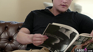 Mature stepmom MILF Reagan Foxx shows stepson how to last longer