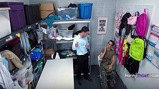 Teen Thief Caught Red Handed, Left Cum Stuffed