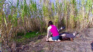 A nice fuck on a public beach with french teen Pauline Cooper